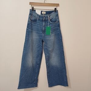 DL1961 Hepburn Distressed Hem Wide Leg Jeans NWT